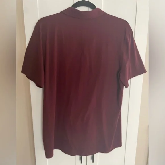 Lululemon Burgundy Polo Shirt 🐙 Size Large - Picture 2 of 3